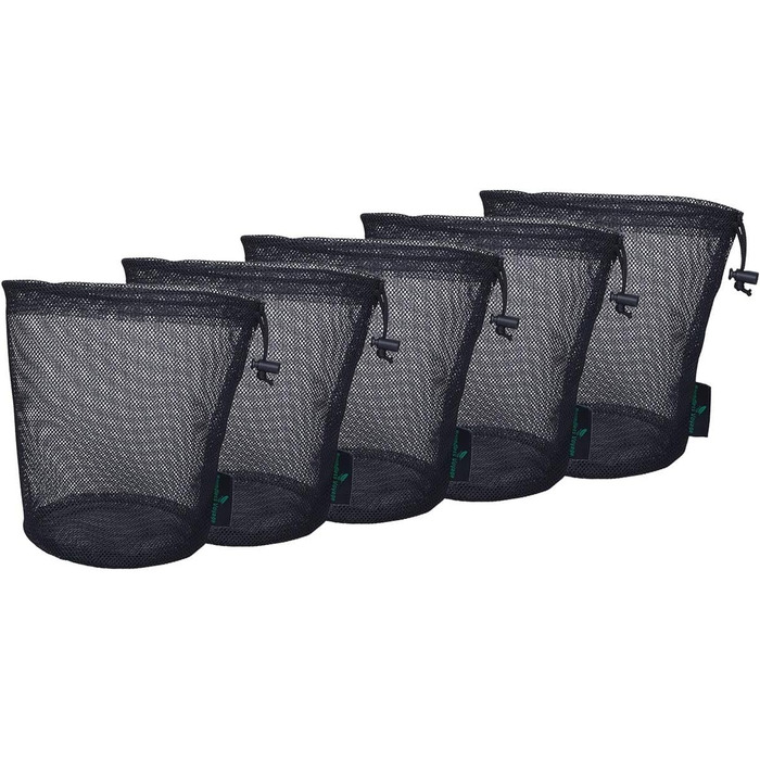 Чорна сітчаста сумка Нейлоновий мішок Міцна сітчаста сумка на шнурках Маленька дорожня сумка для укладання Сітчаста сумка для збер