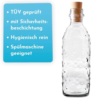 Байонетна пробка для скляних пляшок для виробника газованої води (MySoda, Mitte, SodaStream Gemini & Max та багато інших) у ретро вигляді 0,75 л з TWIN SECURE Екологічна альтернатива