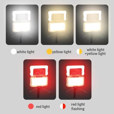 Телескопічний кемпінговий ліхтар LIXADA, акумуляторний світлодіодний багатофункціональний кемпінговий ліхтар ємністю 4800 мАг, портативний наметовий ліхтар зі штативом, водонепроникний, висувний, складаний, для піших прогулянок та подорожей (підтримує пов