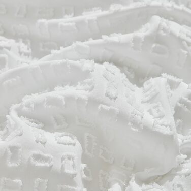 Комплект постільної білизни для дитячого ліжечка з 3 предметів з ворсистими бахромою, білим ворсистим ковдрою з простирадлом і спі