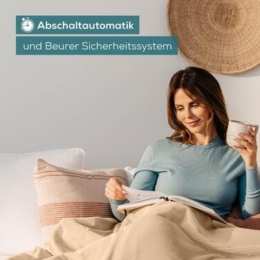 Ковдра Beurer HD 80 Cord бежевого кольору з підігрівом, м&39яка зігрівальна ковдра з 6 температурними режимами, з перероблених матеріалів, з автоматичним вимкненням та системою безпеки, м&39яка ковдра виготовлена з модної, м&39якої вельветової тканини.