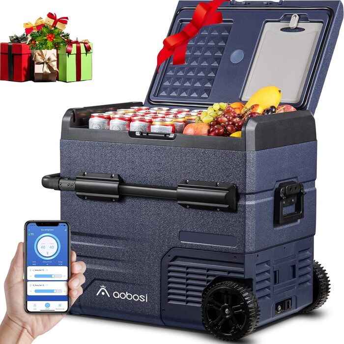 Л компресорна холодильна камера, автомобільна холодильна камера з WIFI APP управлінням USB підключенням, 12/24 В і 100-240 В кемпі