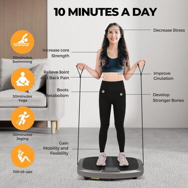 Тренажер Panana Vibration Plate Вібраційна платформа для тіла Вібраційний фітнес-тренажер для всього тіла для домашнього схуднення