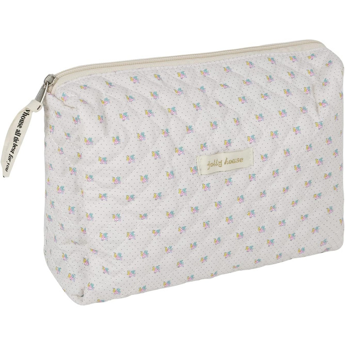 Дорожня косметичка, стьобана туалетна сумка з красивим квітковим візерунком, косметичка великої місткості, портативна сумка для ма
