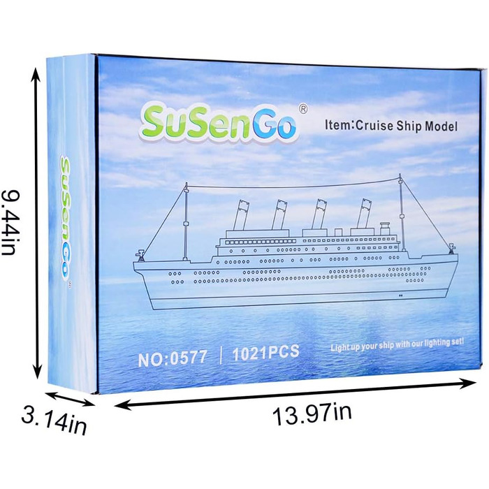 Конструктор SuSenGo, модель корабля "Титанік", 1021 деталь