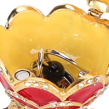 Шкатулка для дрібничок у стилі яйця, витончена шкатулка для дрібничок, позолочений емальований розписний органайзер для ювелірних виробів з подарунковою коробкою для декору дому