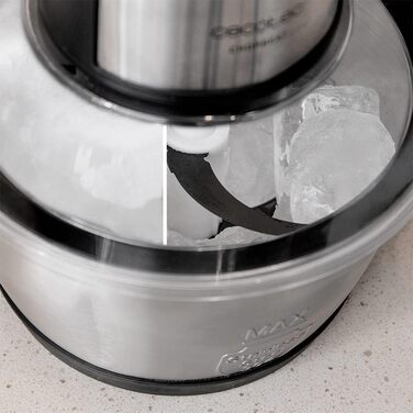 Електрична м'ясорубка для м'яса та овочів. 600 Вт, 4 чорні титанові леза, чаша з нержавіючої сталі об'ємом 1,5 л та 2 швидкості (4