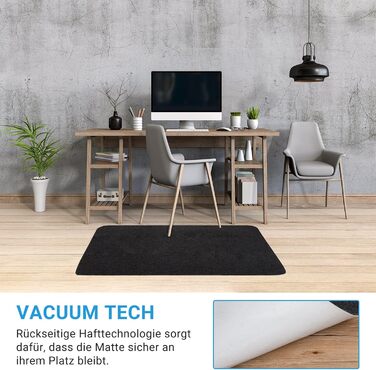 Килимок для підлоги COSYLAND, килимок для стільця, килимок для офісного стільця, багатофункціональний килимок для стільця, офісний килимок для дому та офісу, чорний