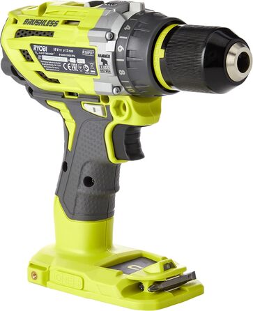 Акумуляторний ударний дриль-шуруповерт Ryobi (18 В, функція ударного свердління, без акумулятора, швидкозатискний патрон, світлоді