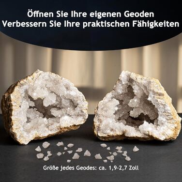 Дитячий набір для розкопок Japace, наукова іграшка STEM для копання дорогоцінного каміння, набір для розбиття геод, набір для вирощування кристалів, подарунки для хлопчиків та дівчаток, гірничий молоток