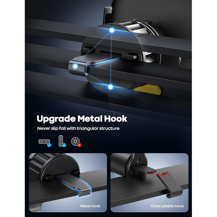 Автомобільний тримач мобільного телефону Lamicall, автомобільний тримач мобільного телефону - 2024 пружинний затискач універсальни