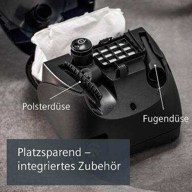 Пилосос із мішком Siemens synchropower VS06B1110, 700 Вт, Moonlight Blue гігієнічний фільтр, насадка для твердих поверхонь та килимів, щілинна насадка, висока потужність всмоктування, довгий кабель