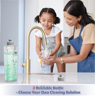 Волога швабра MEXERRIS для прибирання паркетної підлоги - швабра з мікрофібри з розпилювачем, 4 багаторазові, миються, 2 пляшки, ш