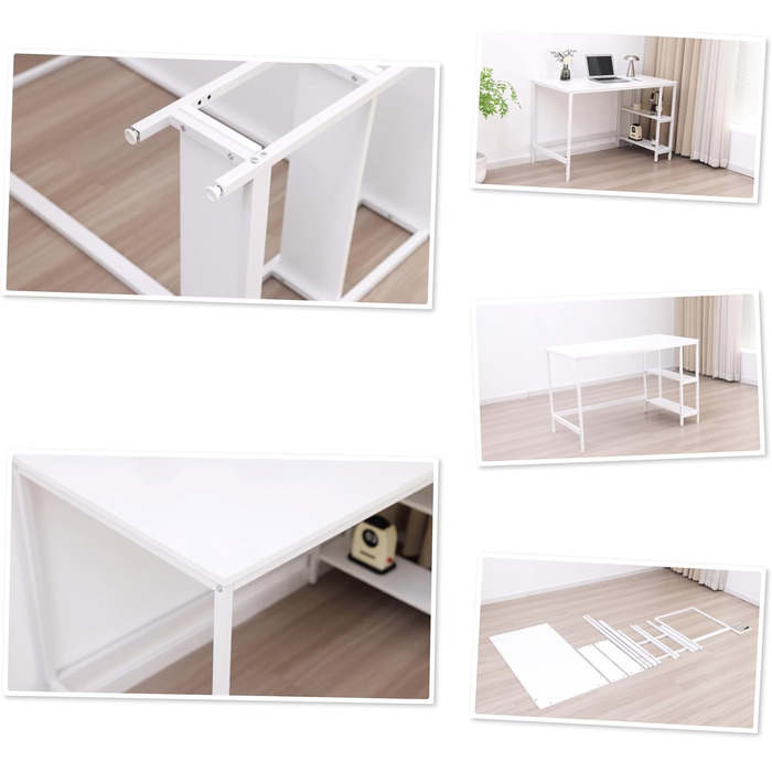 Стіл Garvis 100x50 см (з 2 відділеннями для зберігання) Ігровий стіл з полицею Комп&39ютерний стіл з МДФ для домашнього офісу (дуб) Дуб 100 x 50 см