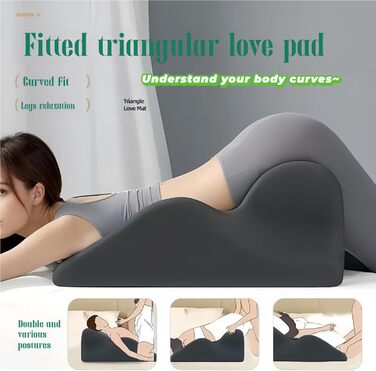 Універсальна оновлена подушка Sweet Spot 2025 року, подушка Chiromonk для пар, кут 27 - ідеальне положення, ергономічна клиноподібна подушка з піни з ефектом пам&39яті для підтримки постави талії та шиї (чорна)