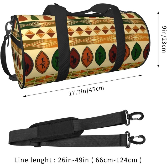 Стильна дорожня сумка в богемному стилі з традиційним африканським орнаментом, спортивна сумка для чоловіків та жінок, сумка-мішок, спортивна торба