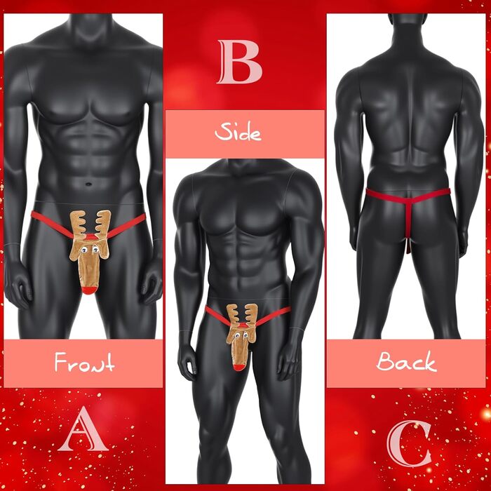 Чоловічий святковий бікіні Hestya, з шапкою Санти, універсальний розмір