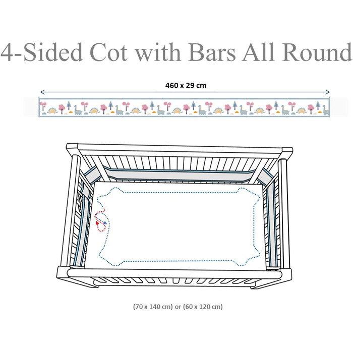 Стороннє, повністю дихаюче гніздо, преміальний захист товщиною 6 мм, відповідає британським стандартам безпеки BS EN-16780, повітропроникна 3D-сітчаста тканина, лімітована серія (Dino), різнокольорове, 4-