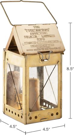 Латунний ліхтар-свічка Kings County Tools, вінтажний дизайн, ідеально підходить для кемпінгу, монтажу або підвішування