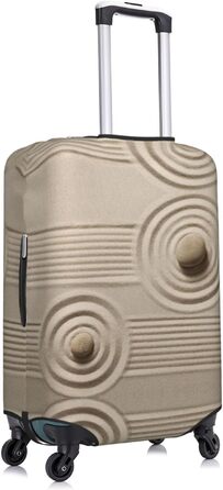 Чохол для валізи з еластичною тканиною та унікальним принтом Хвилі, захисний від подряпин та пилу, чорний, розмір 80