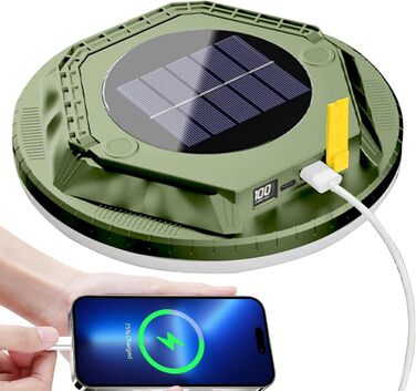 Світлодіодний кемпінговий ліхтар, 1600 люмен, сонячні ліхтарі для виживання, водонепроникний світлодіодний ліхтар, для походів, використання на вулиці, в саду, на подвір&39ї, на патіо, на балконі, для піших прогулянок, зелений