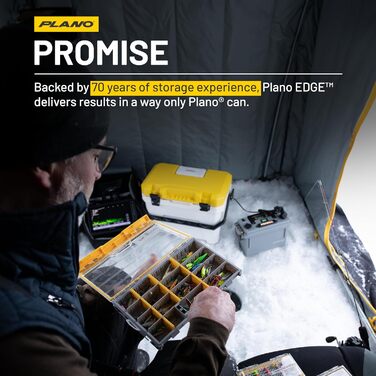 Коробка для риболовних снастей PLANO EDGE 3600, прозора/жовта, аксесуар для зберігання рибальських снастей, водонепроникний та стійкий до іржі контейнер для гачків, коробка для риболовних снастей 3600
