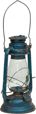 Антикварний металевий олійний ліхтар Biscottini Д15,5 x Ш15,5 x В32,5 - Центральна композиція - Домашній декор - Ліхтар у стилі шеббі-шик - Кемпінг