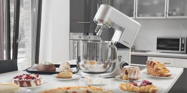 Кухонний комбайн HEINRICHS Чаша з нержавіючої сталі 1800 Вт Потужні запатентовані гачки для тіста, 8-ступінчаста багатофункціональна машина для замішування тіста з рідкокристалічним дисплеєм, Heinrich 's (12 літрів) 12 літрів XXXXL