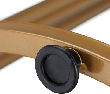 Журнальний столик Relaxdays MARMO, круглий, метал та МДФ, білий/золотий для вітальні, під мармур, ВxГ 51 x 41 см Білий, Золотий