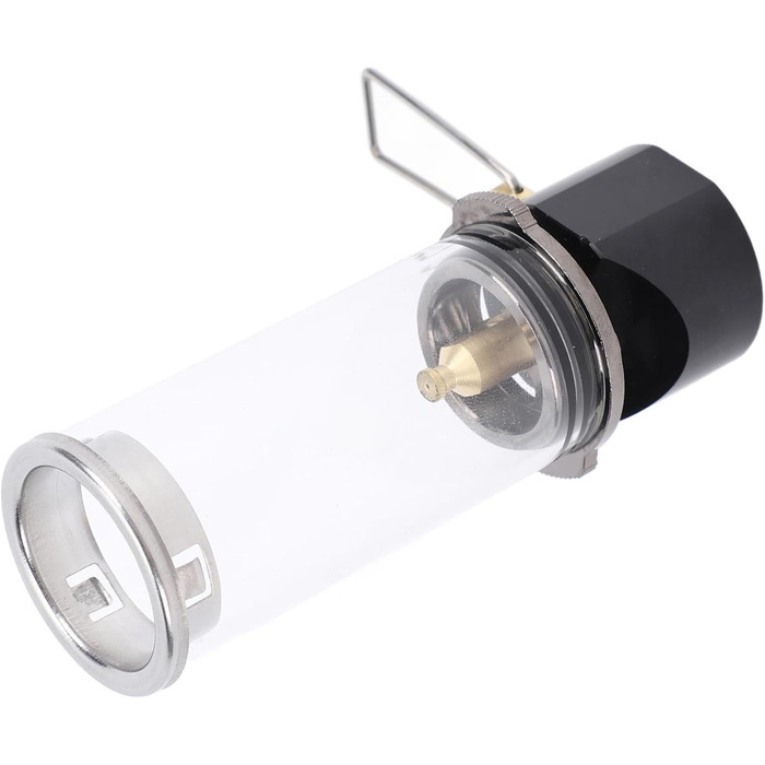 Газовий ліхтар для кемпінгу з алюмінієвого сплаву та латуні, вінтажний дизайн, легкий 105 мм - термостійке скло, міцна конструкція, ідеально підходить для походів та риболовлі