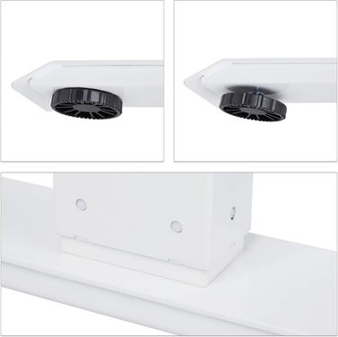 Електричний каркас столу Relaxdays з регулюванням висоти, розсувний, 71-121 см, каркас столу, сталь, білий