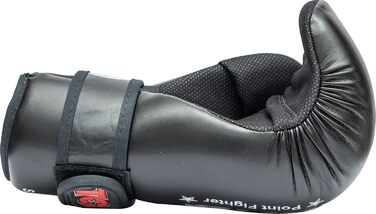 Рукавички для змагань Кікбоксинг Схвалено WAKO, чорні XS