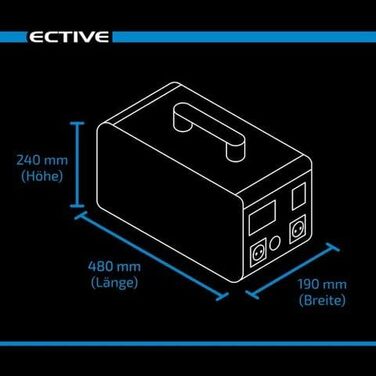 Портативна електростанція ECTIVE - 1500 Вт, 1500 Втгод, акумулятор LiFePo4, змінний, USB, постійний струм - мобільний сонячний генератор, накопичувач енергії, сонячний генератор, джерело живлення від акумулятора, електростанція для кемпінгу, автофургон 15