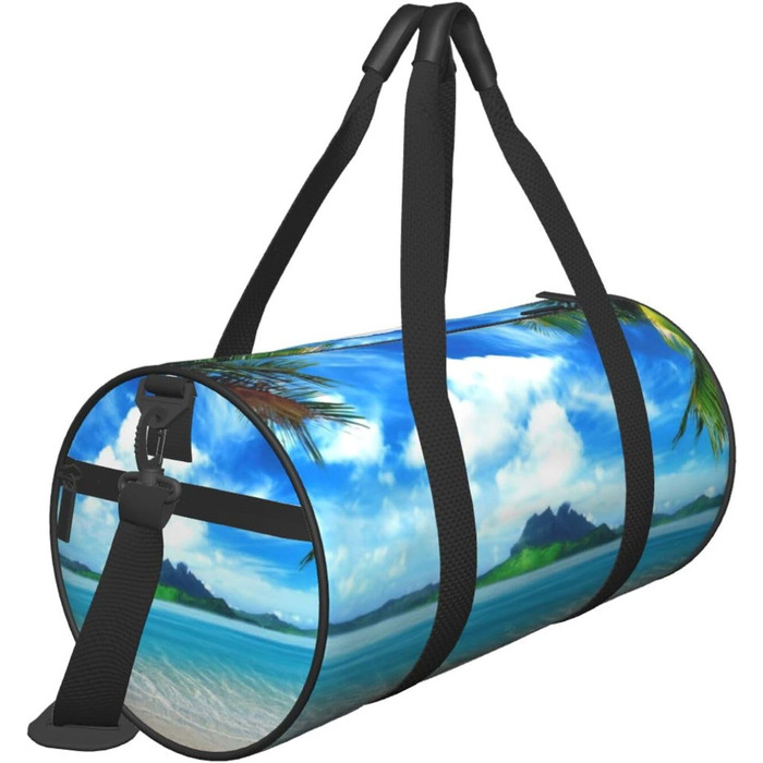 Спортивна сумка, дорожня сумка, пляжна сумка з принтом Дерева, сумка для ночівлі, чорна, універсальний розмір, сумка для подорожей