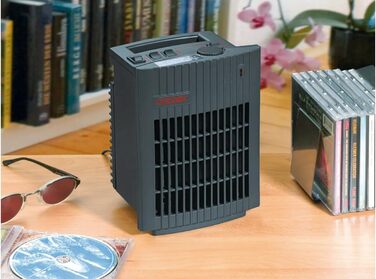 Керамічний вентилятор-обігрівач BERGER, макс. 1500 Вт Тихий портативний обігрівач для кемпінгу, майстерні, офісу, ванної кімнати Невеликий вентилятор-обігрівач з 2 рівнями потужності Енергозберігаючий та безпечний