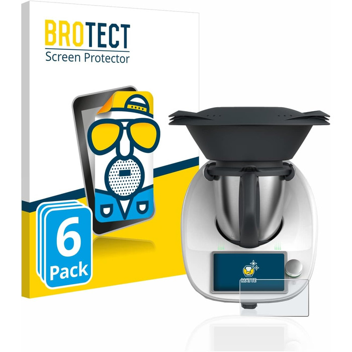 Антиблікова захисна плівка BROTECT для екрану Vorwerk Bimby TM6 / Thermomix TM6 (6 шт. ) Матова захисна плівка, антивідблиск, захист від відбитків пальців