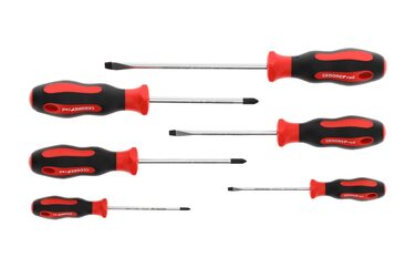 Набір викруток GEDORE red 6 предметів, плоскі та хрестоподібні, двокомпонентна ручка, інструмент, R38002006