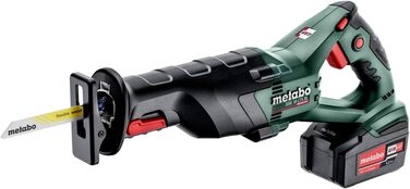 Акумуляторна шабельна пила Metabo SSE 18 LTX BL (з 2 акумуляторними батареями 5,2 Ач / 18 В, хід пиляльного диска 32 мм, зі вставк