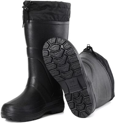 Чоловічі гумові чоботи, чоловічі снігові чоботи, короткі, плюшеві, теплі, водонепроникні, чоловічі чоботи, легкі, для активного відпочинку, високі, чоловічі гумові чоботи, білі, розмір EU 44