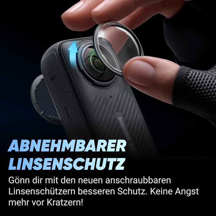 Набір для мотоциклів Insta360 X4 водонепроникна екшн-камера 8K 360, ширококутне відео 4K, невидима палиця для селфі, знімний захисний лінз, час автономної роботи 135 хв, редагування AI, стабілізація