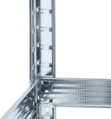 Міцний стелаж Relaxdays, ВxШxГ 120 x 60 x 30 см, 700 кг, оцинкована сталь, полиця для зберігання в підвалі та гаражі, коричневий/сріблястий