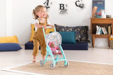 Коляска для ляльок Mon Premier Poupon 30 см, синя, коляска для всіх ляльок 30 см, лялькова мама, аксесуари для ляльок, коляска, пі