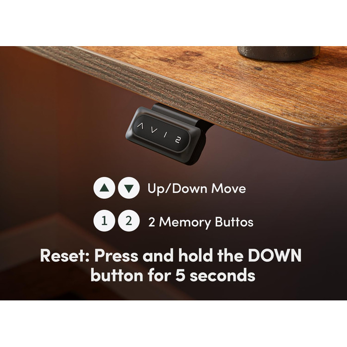 Електричний стіл FEZIBO з регульованою висотою, 152 x 60 см, комп&39ютерний стіл з пам&39яттю налаштувань та технологією запобігання зіткненням, чорний каркас/коричнева стільниця 152 60 см, коричневий