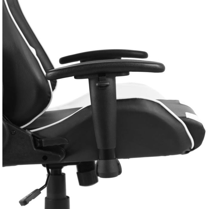 Геймерське крісло, обертове крісло, біле, ПВХ