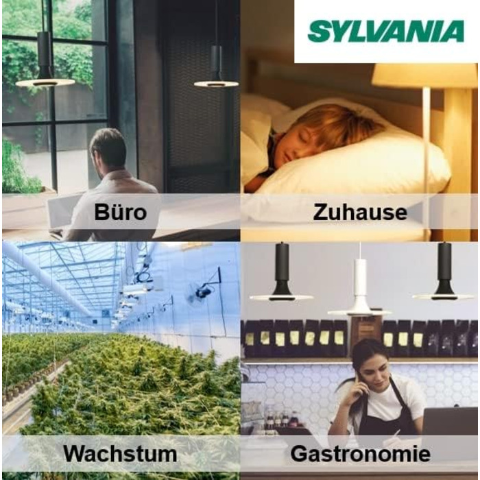 Зелена люмінесцентна лампа SYLVANIA T8, цоколь G13, 36 Вт/3140 люмен, термін служби 10000 год, лінійна форма, діаметр 26 мм, довжина 1200 мм, зелена лампа, регулювання яскравості, упаковка з