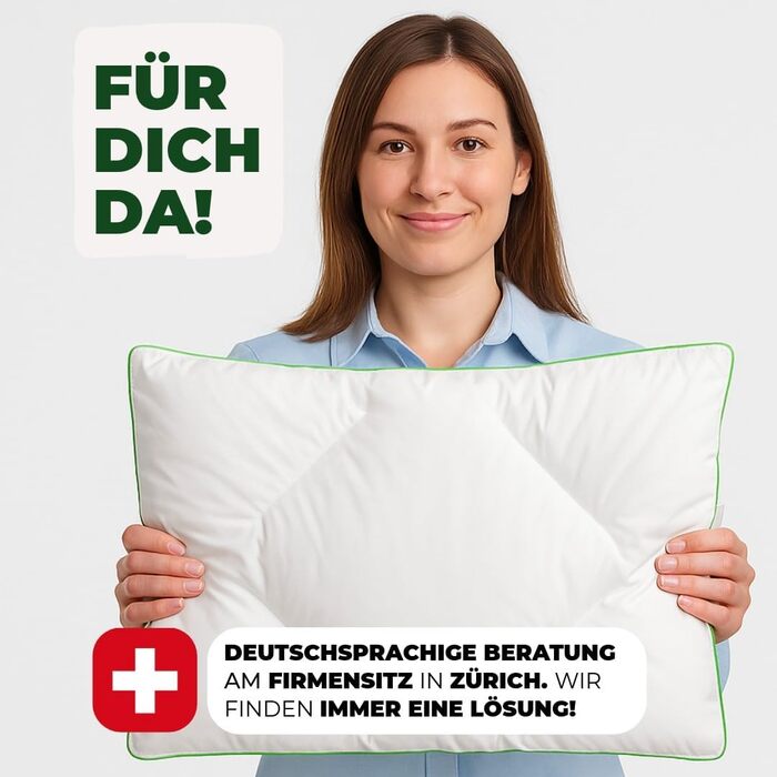 Дитяча подушка Welldora 40x60 см плоска дитяча подушка (16 років), антибактеріальна та антиалергенна, чохол зі 100 бавовни, сертифікована Oeko-TEX, можна прати та з любов&39ю розроблена 40x60 см