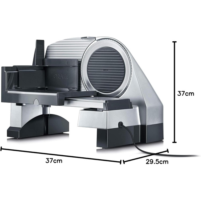 Слайсер для їжі GRAEF S50000 з коробкою для зберігання та насадкою MiniSlice, срібло