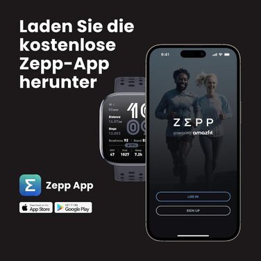Розумний годинник Amazfit Bip 6 46 мм, 14-денний час роботи від батареї, 1.97-дюймовий AMOLED, GPS та безкоштовні карти, штучний інтелект, функція Bluetooth-дзвінків та текстових повідомлень, здоров&39я, фітнес-трекер сну, понад 140 режимів тренувань, 5 а