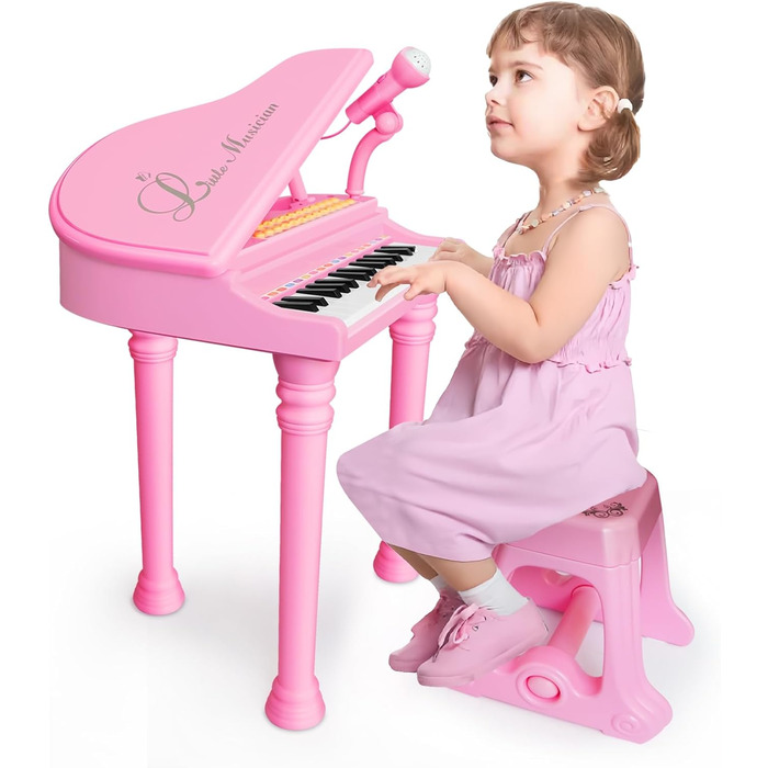 Піаніно Іграшки Клавіатура для дівчаток від 3 років. Подарунок на день народження. Малюкові. Музичний іграшковий інструмент з мікр