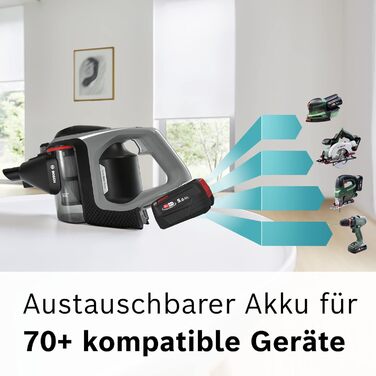 Акумуляторний пилосос Bosch Unlimited 8 BSS825MULT, бездротовий, система фільтрації HEPA, 10-річна гарантія на двигун, висока поту